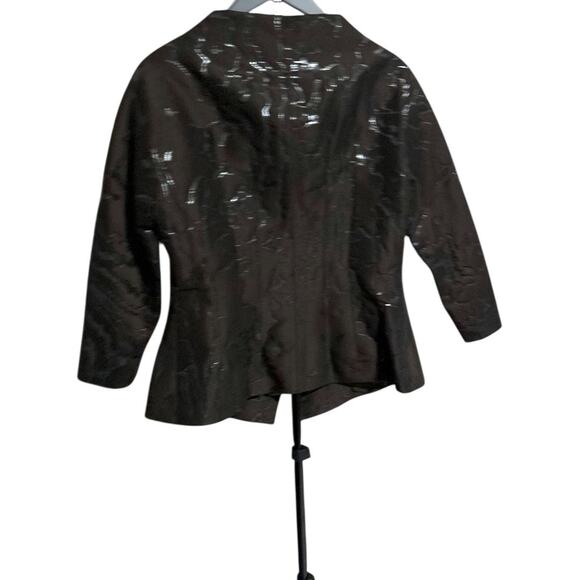 NWT Escada Jacket - Black Metallic 3/4 Sleeve - Size 10 - Picture 9 of 16